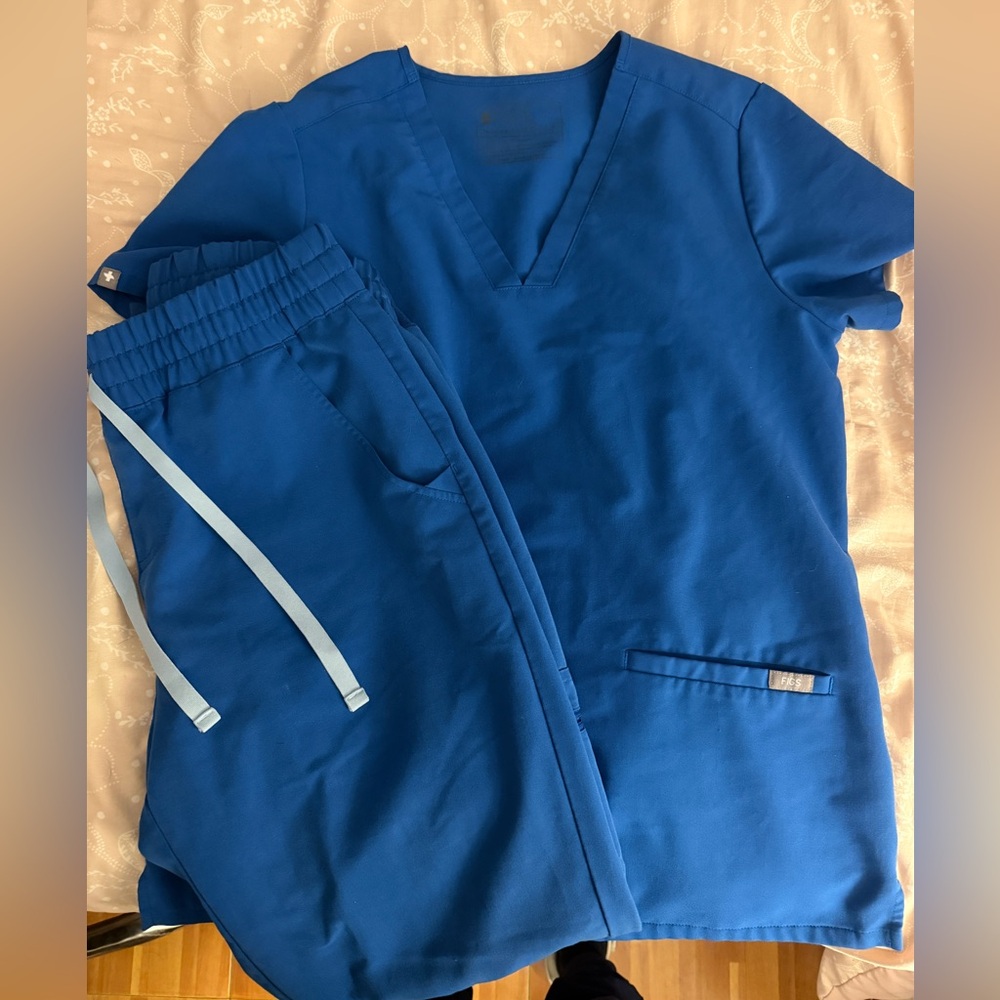 Figs Blue Scrub Set